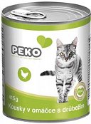 Konzerva PEKO pro kočky drůbeží 415g