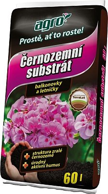 AGRO Schwarzerde. Substrat für Balkonpflanzen 60l