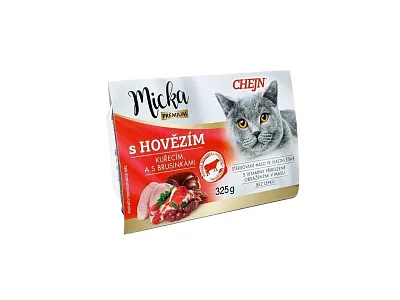 Micka CHEJN mit Rindfleisch, Hühnchen, Cranberries und Taurin 325 g