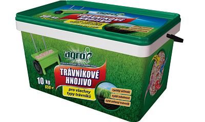 Dünger für Rasenflächen in Plastikeimer 10 kg.